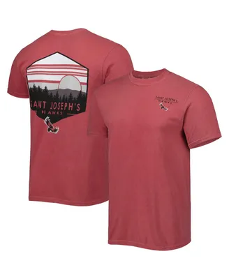 Men's Crimson Saint Joseph's Hawks Landscape Shield T-shirt