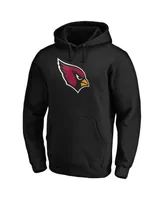 Men's Fanatics Black Arizona Cardinals Primary Logo Fitted Pullover Hoodie