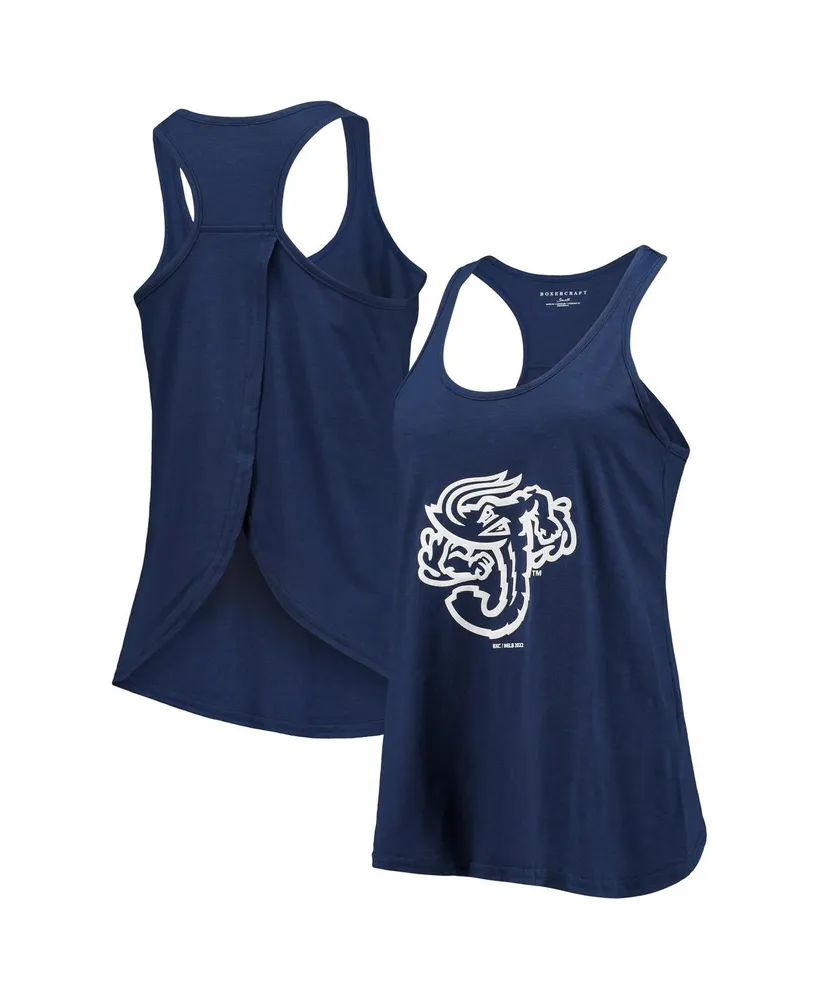 New York Yankees Women's Plus Size Scoop Neck Racerback Tank Top - Navy