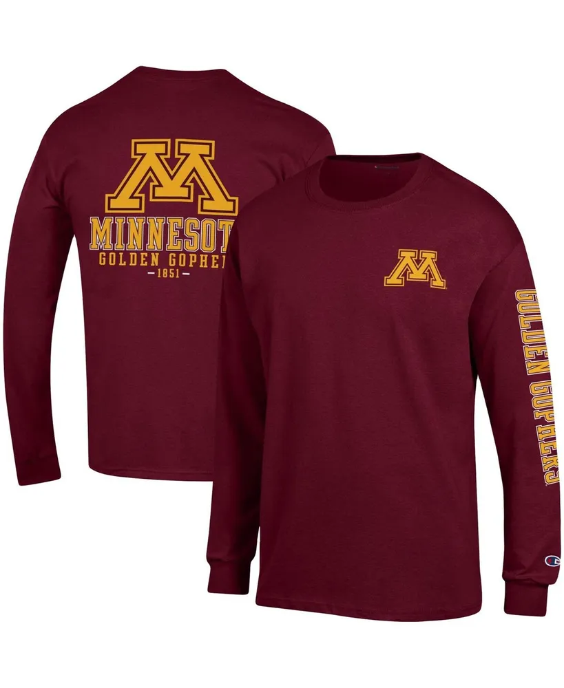 Men's Champion Maroon Minnesota Golden Gophers Team Stack Long Sleeve T-shirt