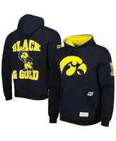 Men's Mitchell & Ness Black Iowa Hawkeyes Team Origins Pullover Hoodie