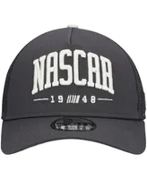 Men's New Era Gray Nascar A-Frame 9FORTY Snapback Hat