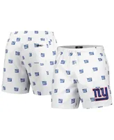 Men's Pro Standard White New York Giants Allover Print Mini Logo Shorts