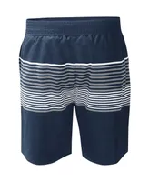 Men's G-iii Sports by Carl Banks Navy Atlanta Braves Coastline Volley Swim Shorts