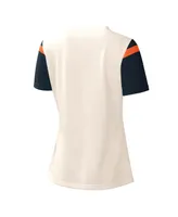 Women's Starter Cream Chicago Bears Kick Start V-Neck T-shirt