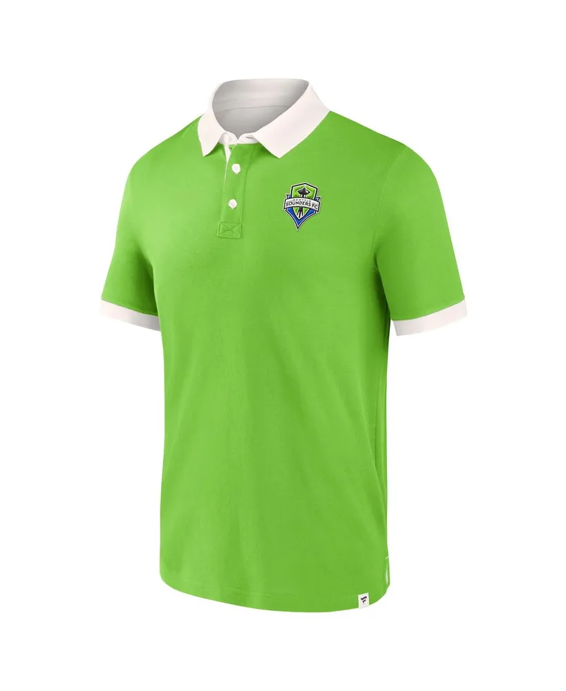 Men's Fanatics Rave Green Seattle Sounders Fc Second Period Polo Shirt