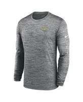 Men's Nike Anthracite Los Angeles Chargers Velocity Long Sleeve T-shirt