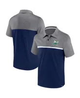 Men's Fanatics Navy, Heather Gray Notre Dame Fighting Irish Polo Shirt