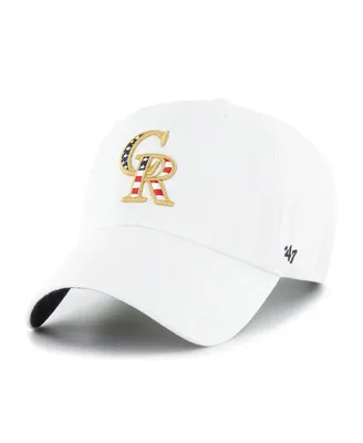 Men's '47 Brand White Colorado Rockies Homeland Clean Up Adjustable Hat