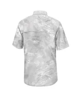 Men's Colosseum White Usc Trojans Realtree Aspect Charter Full-Button Fishing Shirt