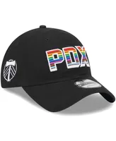 Men's New Era Black Portland Timbers Pride 9TWENTY Adjustable Hat