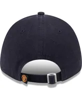 Men's New Era Navy Manchester United Review 9FORTY Adjustable Hat