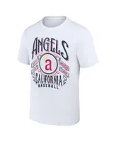 Men's Darius Rucker Collection by Fanatics White California Angels Cooperstown Distressed Rock T-shirt