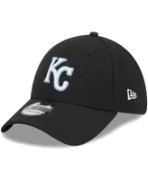 Men's New Era Black Kansas City Royals Logo 39THIRTY Flex Hat