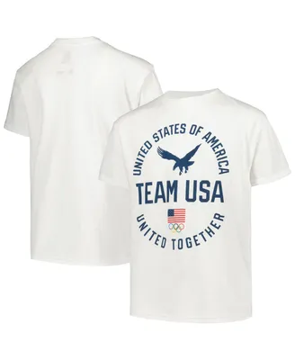 Big Boys White Team Usa Eagle United T-shirt