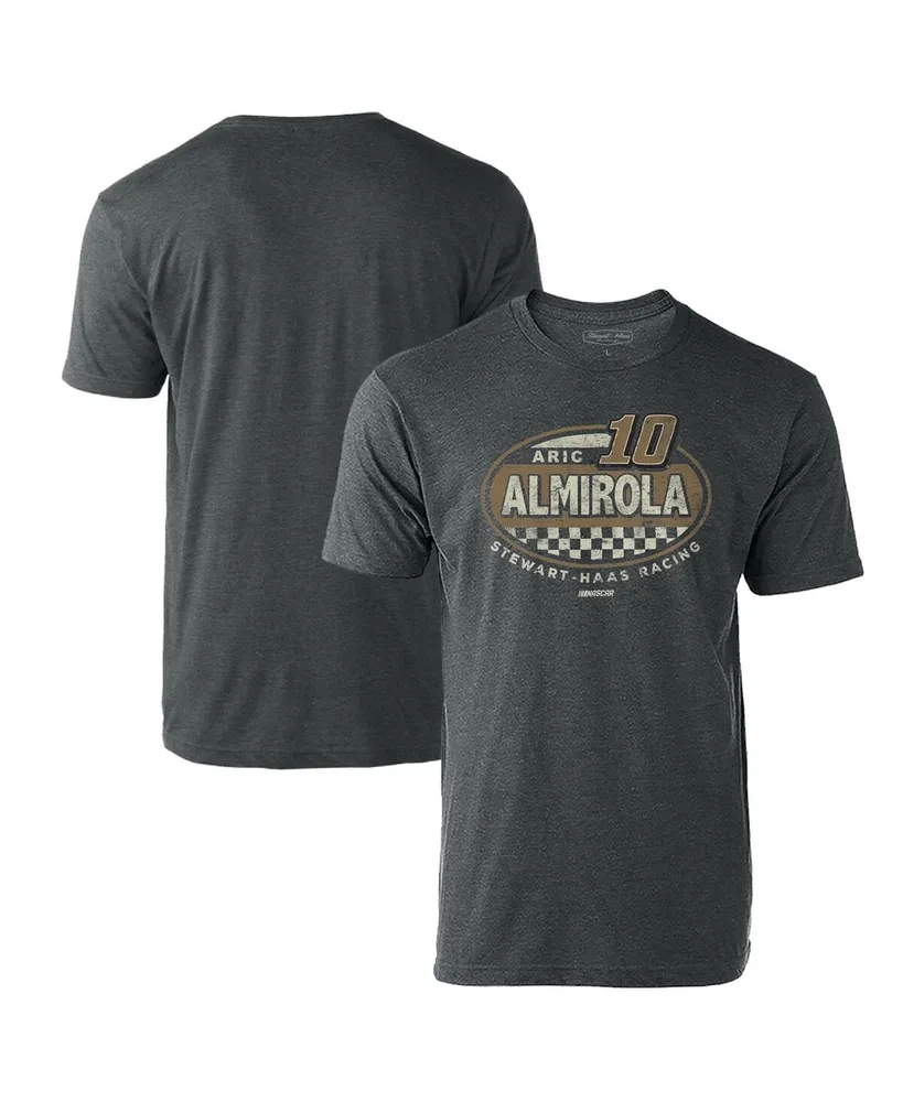 Men's Stewart-Haas Racing Team Collection Heathered Charcoal Aric Almirola Vintage-Like Rookie T-shirt