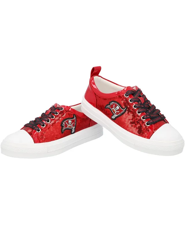 Women's Cuce Red Atlanta Falcons Team Sequin Sneakers