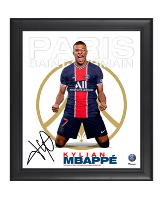 Kylian Mbappe Paris Saint-Germain Facsimile Signature Framed 15" x 17" Collage