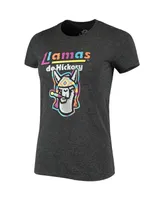 Women's Black Llamas de Hickory Copa la Diversion Script Tri-Blend Scoop Neck T-shirt