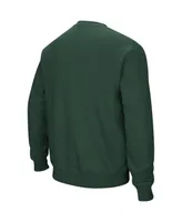 Men's Colosseum Green Ndsu Bison Arch & Logo Crew Neck Sweatshirt