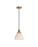 Hudson & Canal Madison 8" Metal Shade Wide Pendant