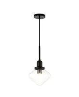 Hudson & Canal Zariza 8" Glass Shade Wide Pendant