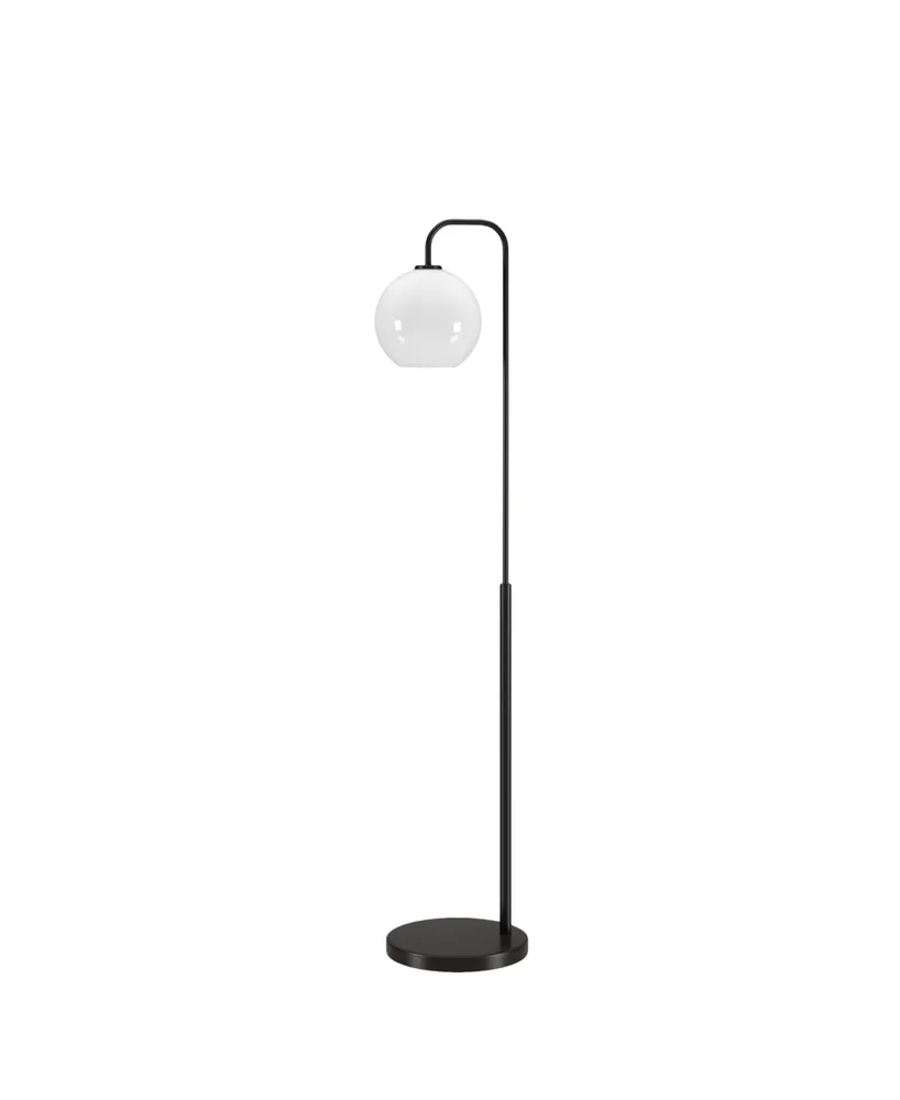 Hudson & Canal Harrison 62" Glass Shade Arc Floor Lamp