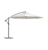 Cantilever Umbrella 137.8" Sand White
