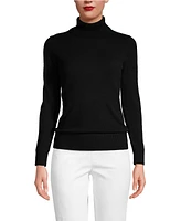 Lands' End Petite Cashmere Turtleneck Sweater