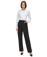 Calvin Klein Women's Pleat-Front Long-Sleeve Shirt