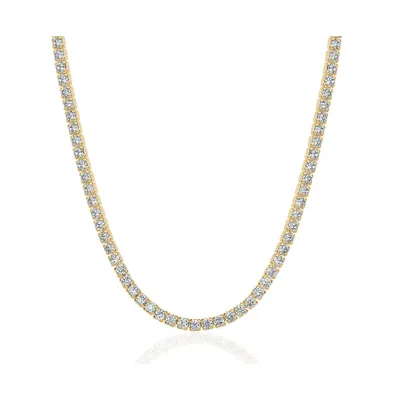 5A Cubic Zirconia Minimalist Tennis Necklace Gold