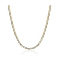 5A Cubic Zirconia Minimalist Tennis Necklace Gold