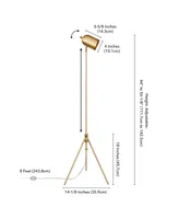 Hudson & Canal Bruno 56" Metal Shade Tripod Floor Lamp