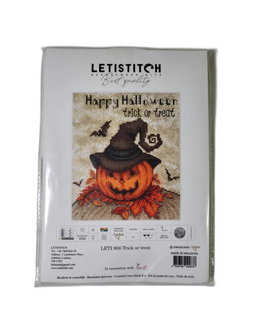 LetiStitch Counted Cross Stitch Kit Trick or treat Leti956 - Assorted Pre