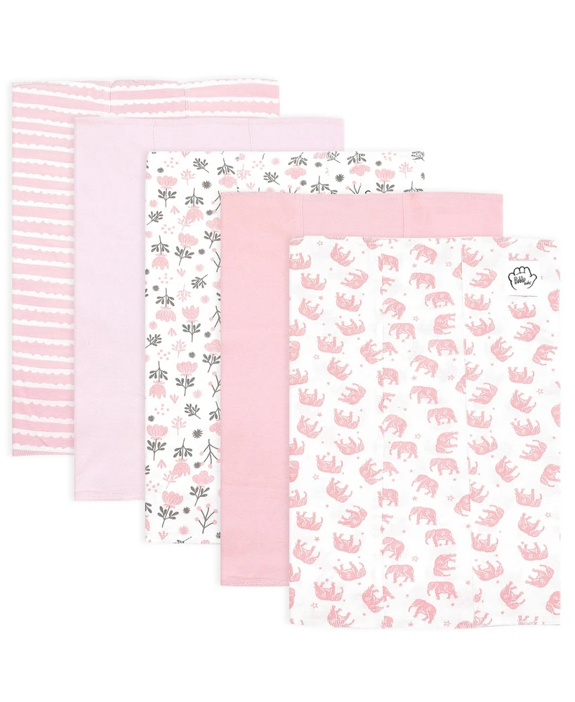 Bublo Baby 5 Pack Baby Burp Cloths, Premium 100% Cotton Burping Cloth for Babies, Burp Rags for Newborn