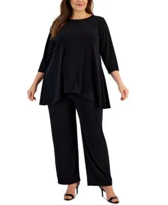 Jm Collection Plus Size 3 4 Sleeve Top Pants Created For Macys