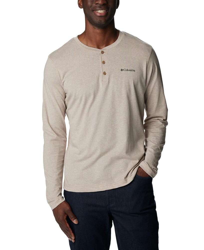 Columbia Men's Thistletown Hills Logo Graphic Long-Sleeve Tech Henley