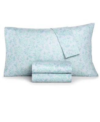 Home Design Easy Care Holiday Printed Microfiber 3-Pc. Sheet Set, King, Created for Macy's