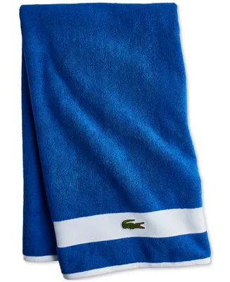 Lacoste Heritage Sport Stripe Cotton Bath Towel