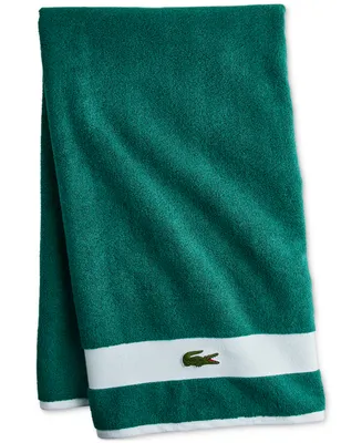 Lacoste Heritage Sport Stripe Cotton Bath Towel