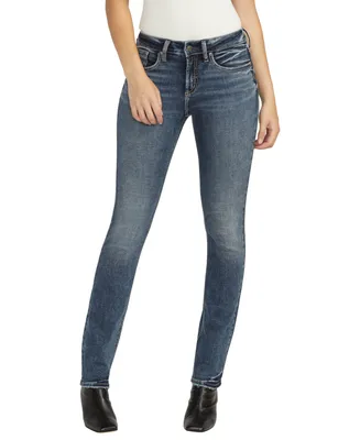 Silver Jeans Co. Women's Suki Mid Rise Straight Leg