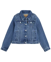 Levi's Big Girls Stylish Collared Denim Trucker Jacket