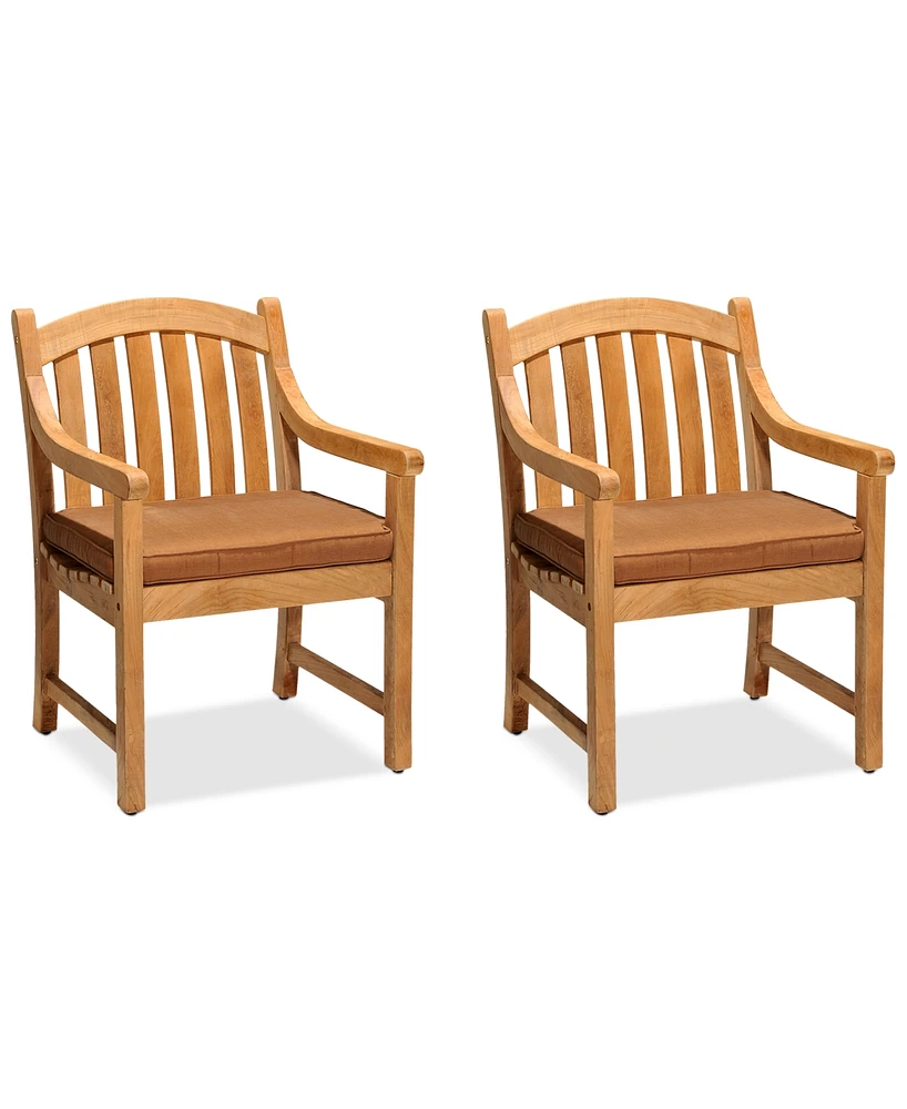 Set of Bristol Teak Outdoor Dining Chairs