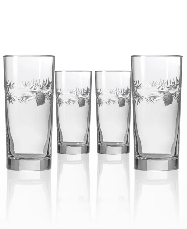 Rolf Glass Icy Pine Pint Glass 16oz - Set of 4 Glasses