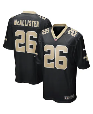 Men's Nike Deuce McAllister Black New Orleans Saints Game Retired Player Jersey