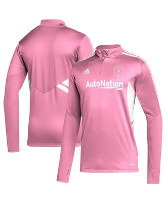 Men's adidas Pink Inter Miami Cf Quarter-Zip Aeroready Training Top