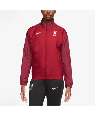 Women's Nike Red Liverpool Anthem Raglan Performance Full-Zip Jacket