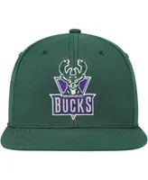 Men's Mitchell & Ness Hunter Green Milwaukee Bucks Hardwood Classics Mvp Team Ground 2.0 Fitted Hat