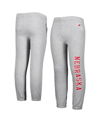 Big Boys League Collegiate Wear Heather Gray Nebraska Huskers Essential Pants