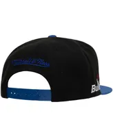 Men's Mitchell & Ness Black, Blue Washington Bullets Hardwood Classics Essentials 2.0 Snapback Hat